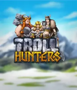 Enter the realm of "Troll Hunters," where valiant Viking warriors stand ready to take on their foes. The logo displays a male and female Viking, dressed for battle, overlooking a chilly landscape. They radiate strength and courage, symbolizing the spirit of the game's adventurous theme.